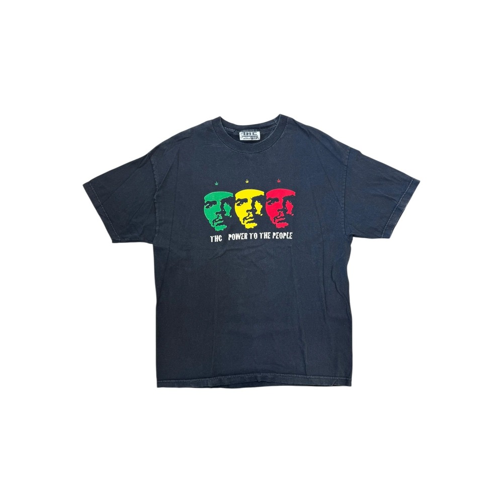 THC T-shirt Mens XL Black Good Power to the People 90s Vintage Graphic Tee